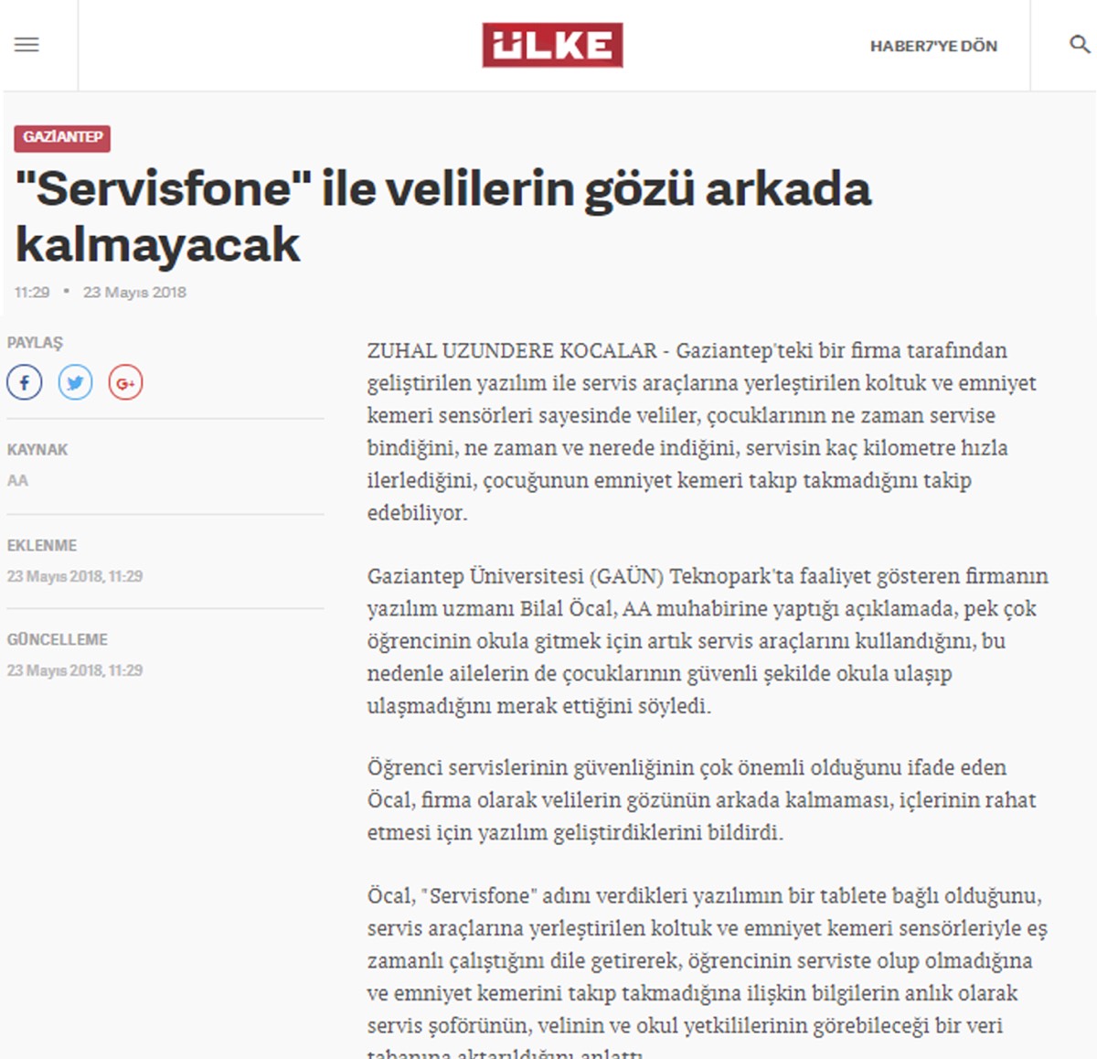 okul servis aracı takibi