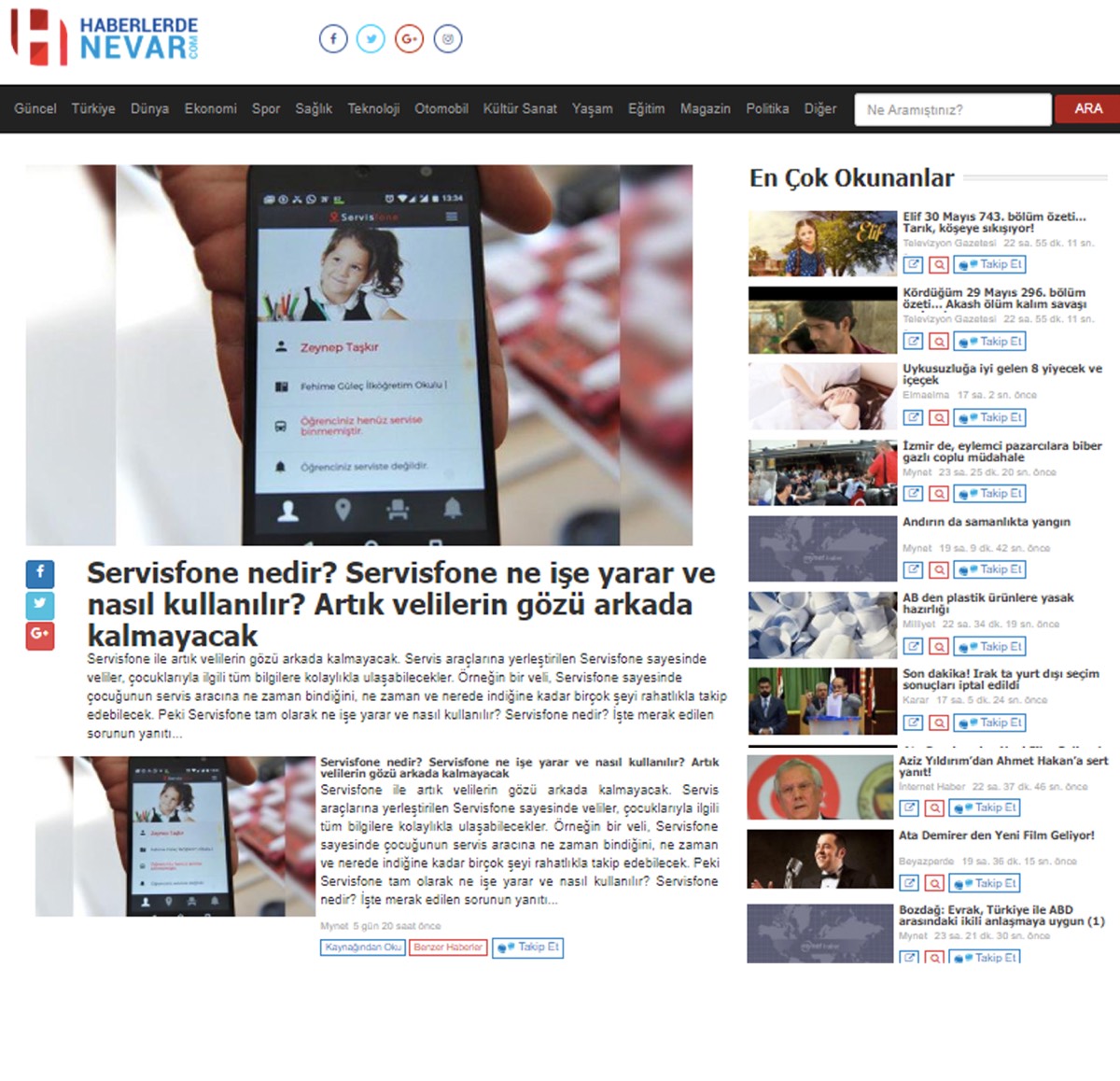 öğrenci servisi takip sistemi